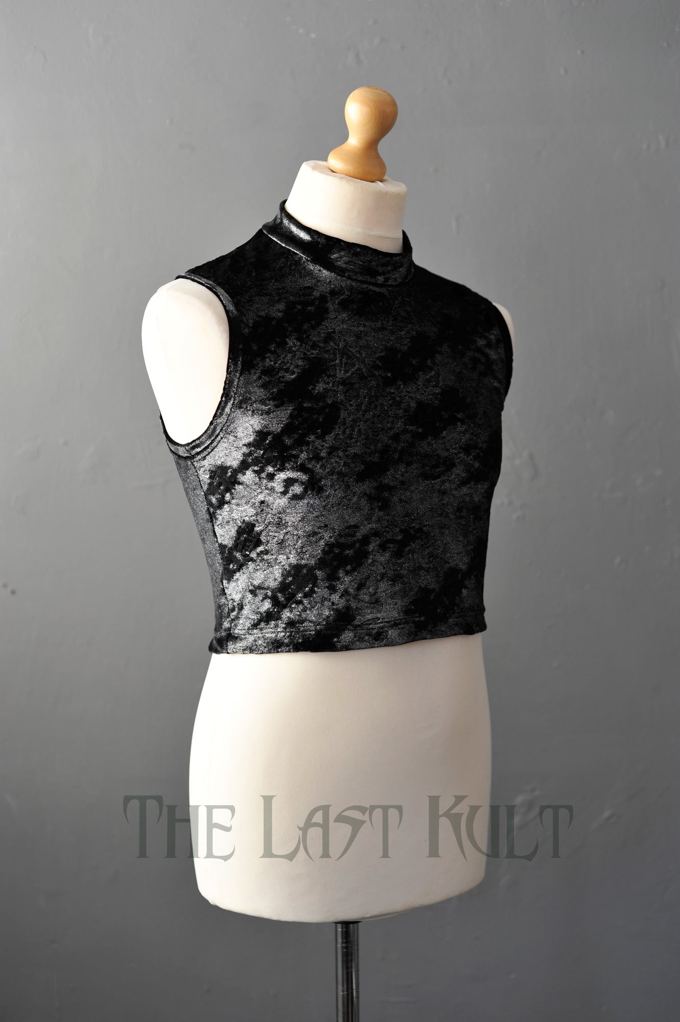 Mens Silver and Black Short Tank Top