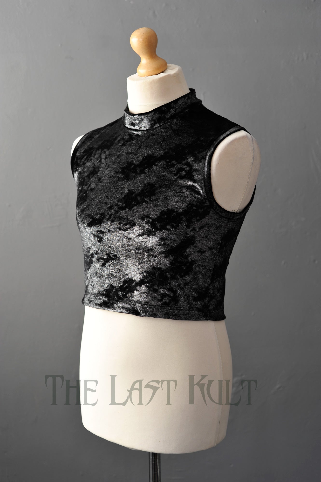 Metallic Silver Crop Top for Men