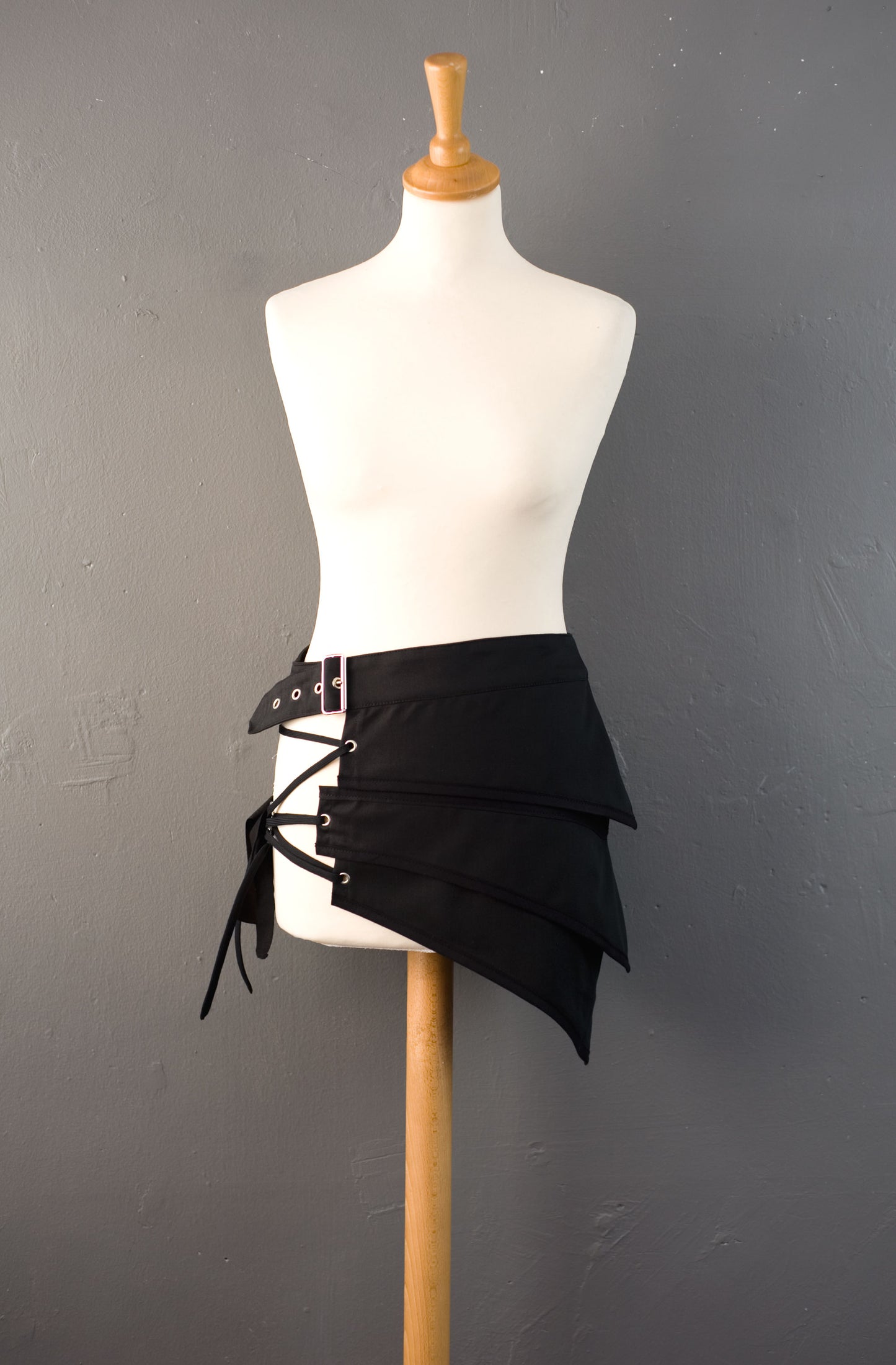 Black Apocalyptic Mini Skirt