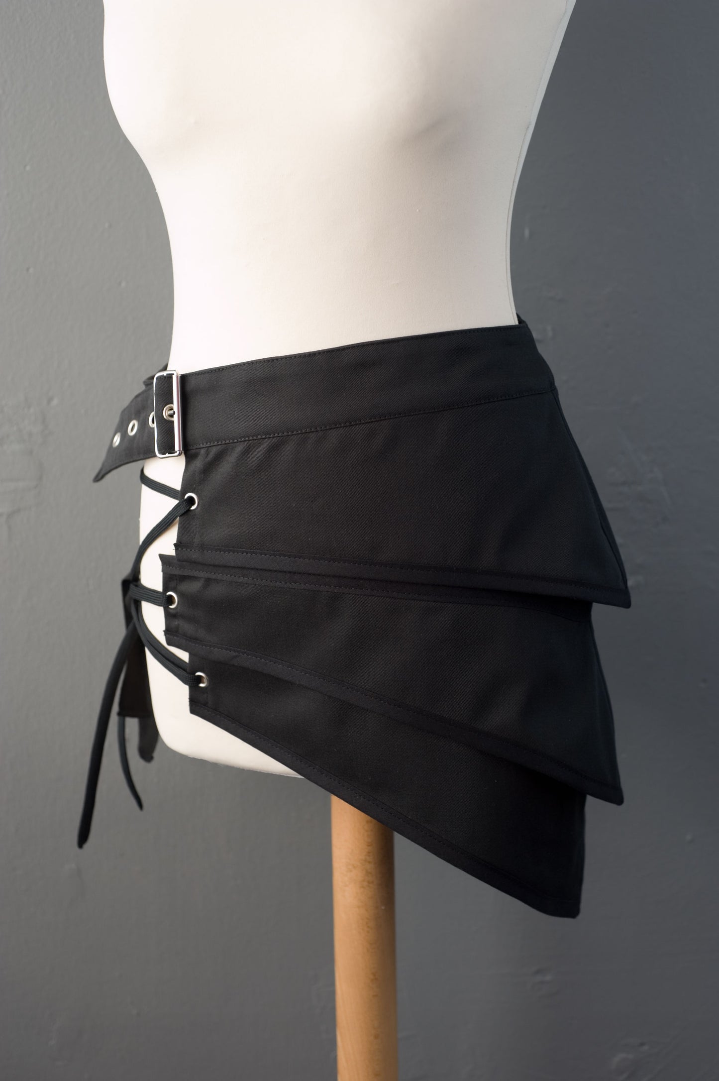 Apocalypse Half Mini Skirt in Black, Unisex
