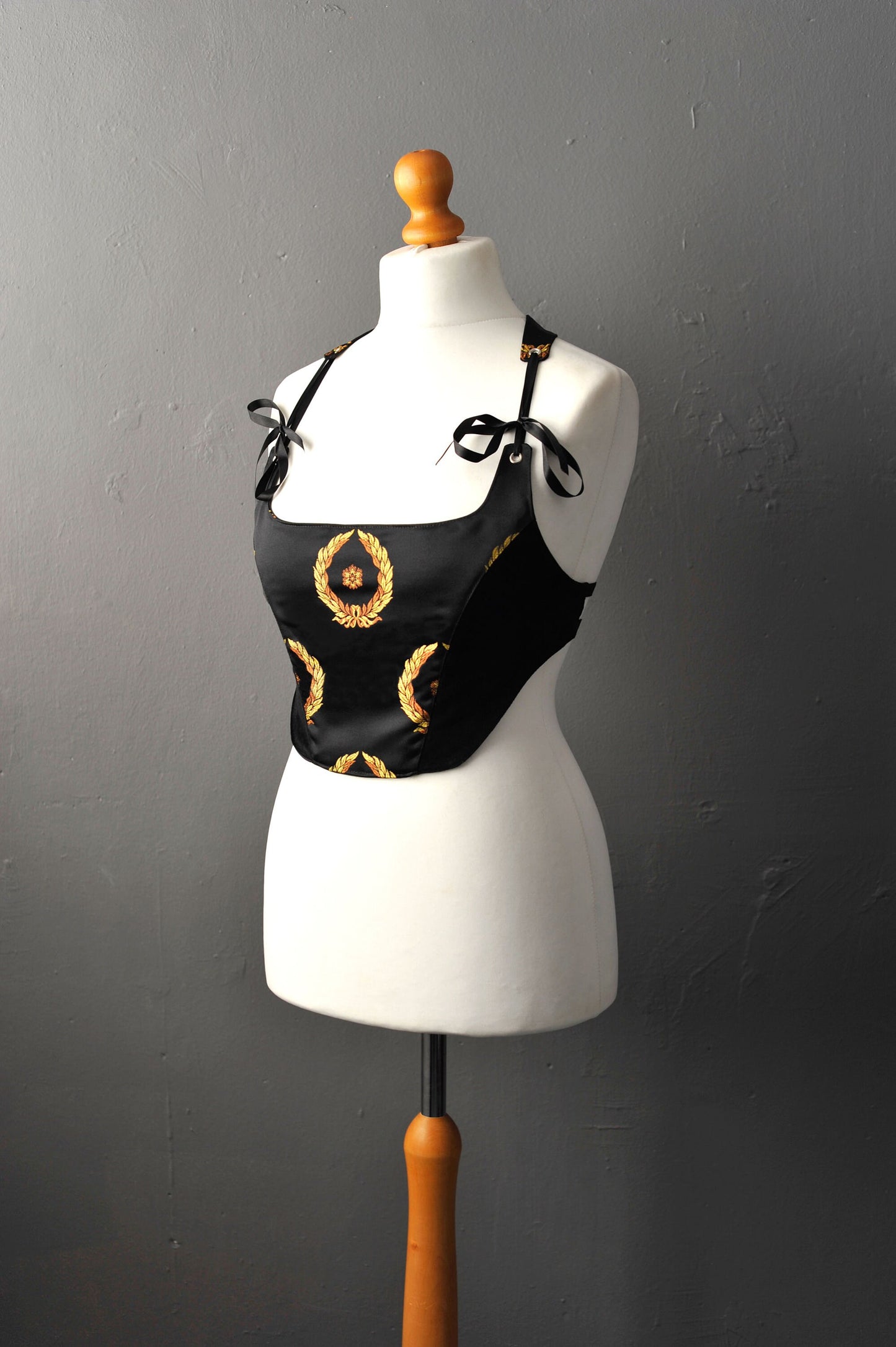 Corset Bustier Top in Velvet & Brocade