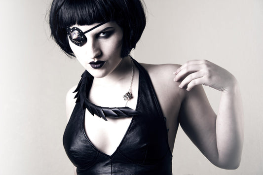 Black Rubber Spine Necklace