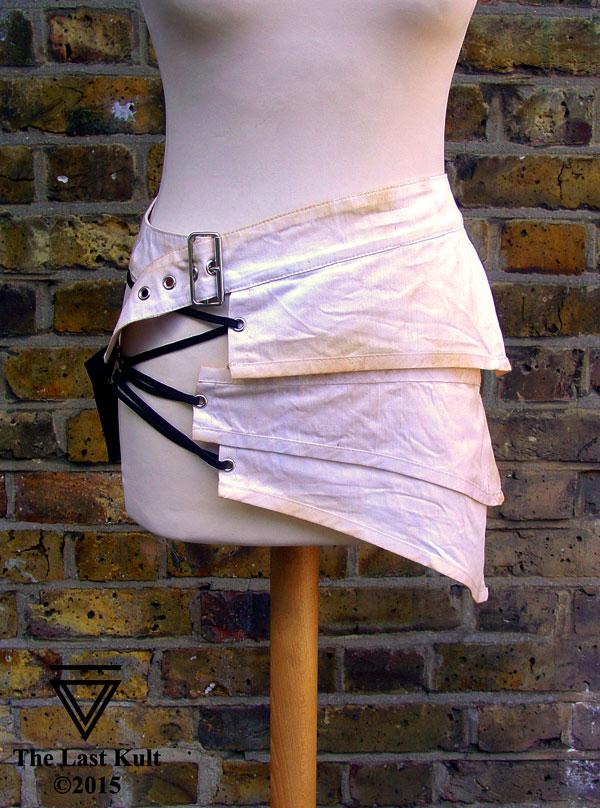 Unisex Post Apocalypse Miniskirt In White