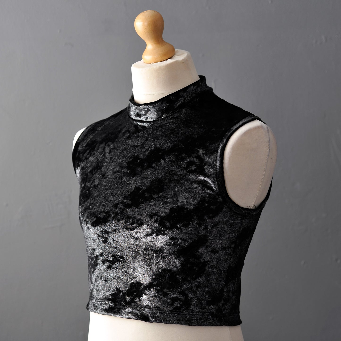 Metallic Silver Crop Top for Men