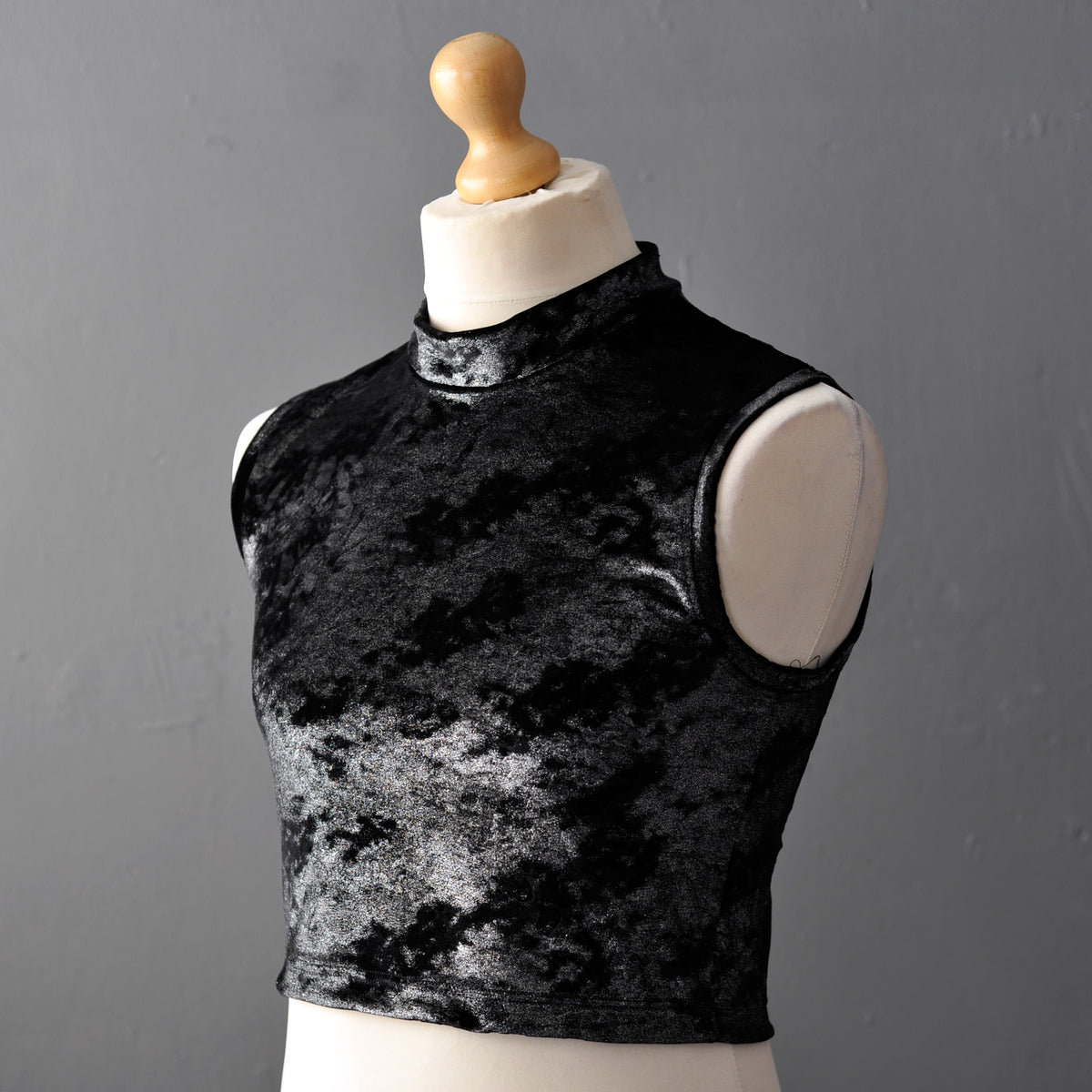 Metallic Silver Crop Top for Men