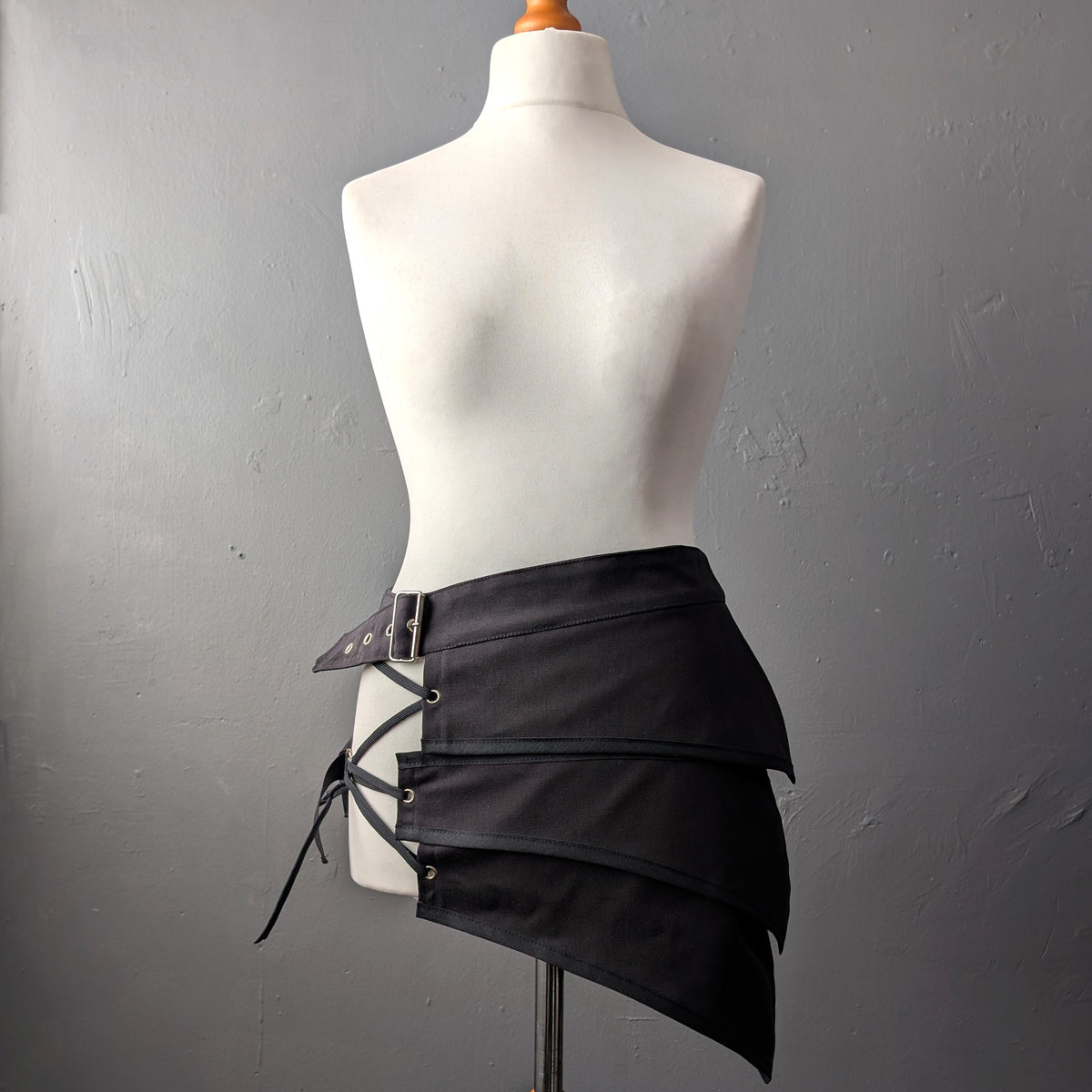 Black Apocalyptic Mini Skirt