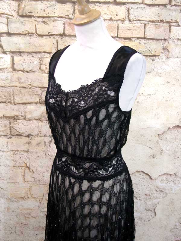 Witchy Sheer Lace Dress with Asymmetric Drape in Small to Plus Sizes