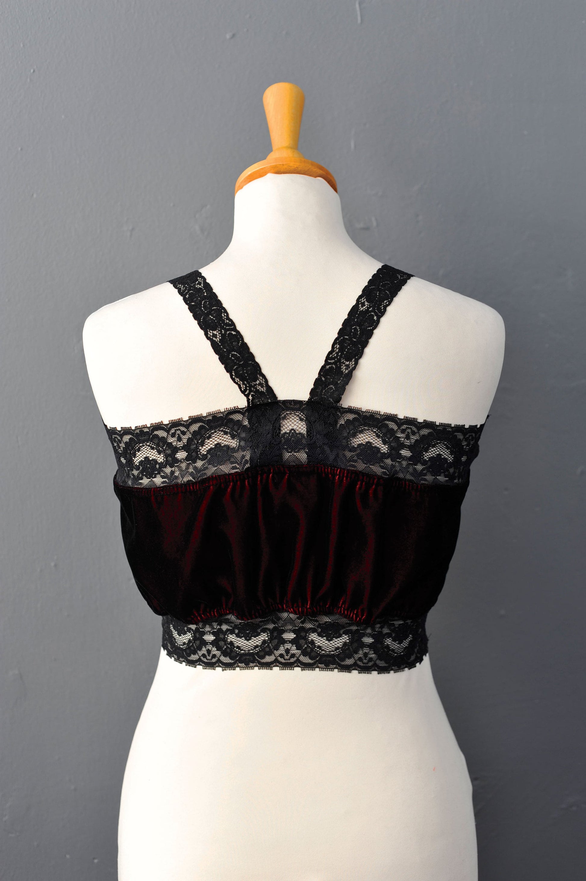 Velvet Bandeau Top, Gothic Lingerie, Romantic Bohemian Goth