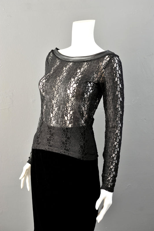 Gothic Lace Boatneck Top