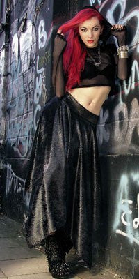 Long Asymmetric Goth Skirt