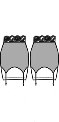Skirt - Shadows In Spain Black Lace Garter Skirt